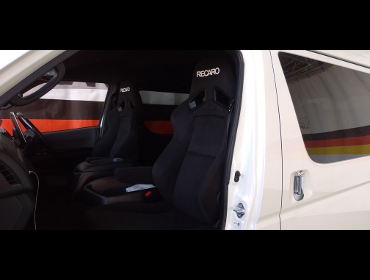 TOYOTA�@�n�C�G�[�X�@5�^�@�Ɂ@RECARO�i���J���j�@SR-7F�@KK100�@BK�@�V�[�g�q�[�^�[�t���@�~���E�@����