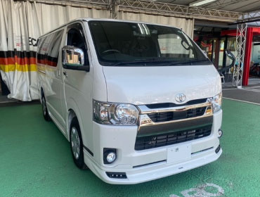 TOYOTA�@�n�C�G�[�X�@6�^�@���C�h�@�L�����s���O�@�Ɂ@RECARO�i���J���j�@SR-7F�@GU100�@BK�@�~���E�@����