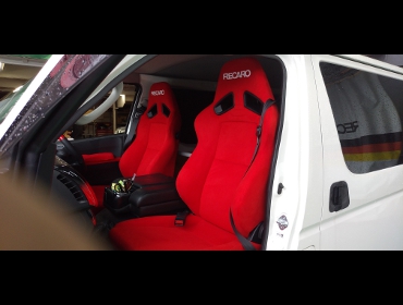 TOYOTA�@���W�A�X�G�[�X�i2019�N�j�@�Ɂ@RECARO�i���J���j�@SR-7F�@KK100�@RED�@�V�[�g�q�[�^�[�t���@�~���E�@����