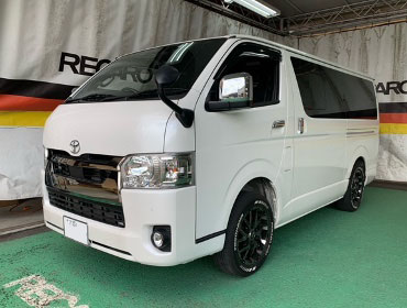 TOYOTA�@�n�C�G�[�X�@6�^�i���[�f�B�[�[���i2020�N�j�@�Ɂ@RECARO�i���J���j�@SR-7F�@GU100H�@BK�@�V�[�g�q�[�^�[�t���@�~���E�@����