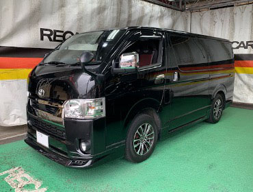 TOYOTA�@�n�C�G�[�X�@7�^�i���[�f�B�[�[���i2009�N�j�@�Ɂ@RECARO�i���J���j�@SR-7F�@GK100H�@BK/RED�@�V�[�g�q�[�^�[�t���@�~���E�@����