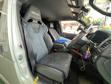 TOYOTA�@�n�C�G�[�X�@3DF-GDH206V�@�Ɂ@RECARO�i���J���j�@SR-C�@UT100H�@A/R�@BK�@�V�[�g�q�[�^�[�t���@���A�[�����X�g�t���@����